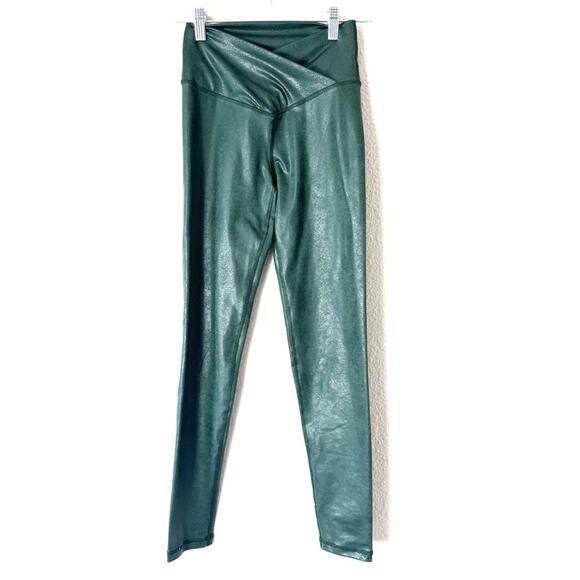 Aerie Offline The Hugger Dark Green Crossover Mid-rise Leggings Size Small - Picture 1 of 7